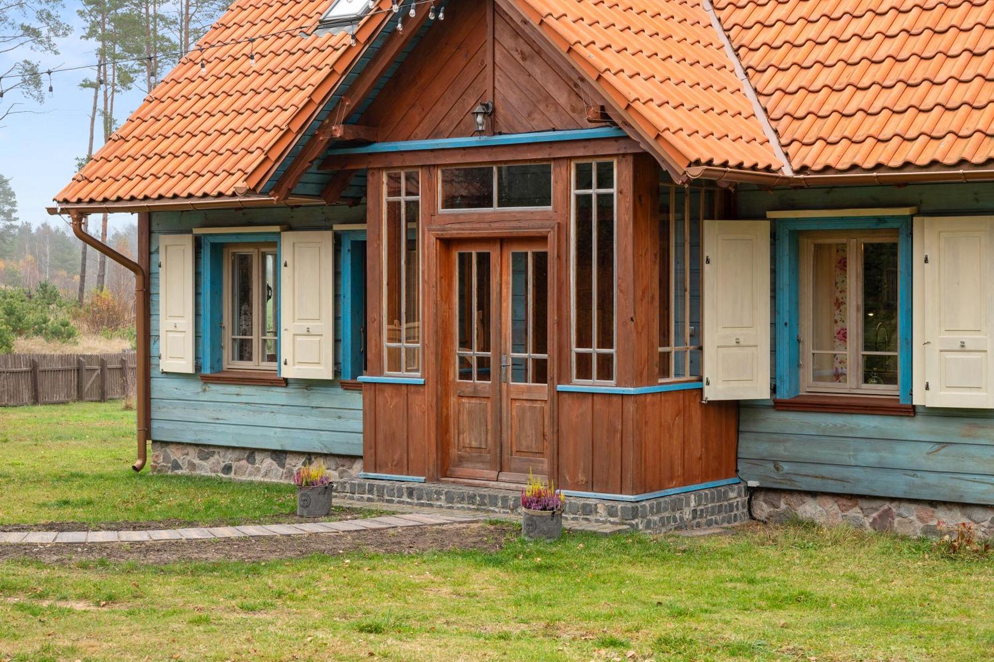 Lesny Dworek Sominy - Dom Z Sauna I Kominkiem Exteriör bild