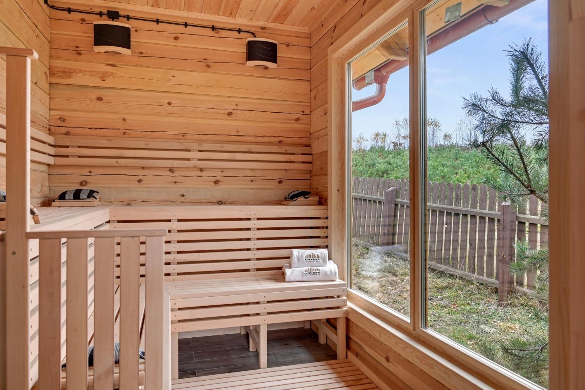 Lesny Dworek Sominy - Dom Z Sauna I Kominkiem Exteriör bild